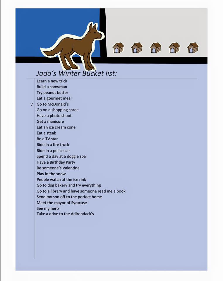 Jadas Winter Bucket List